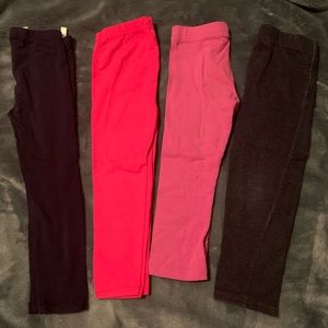 4 pair of solid leggings